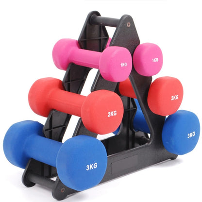 GymBros 6-Slot Dumbbell Rack - Home gym storage and display stand for organising dumbbells