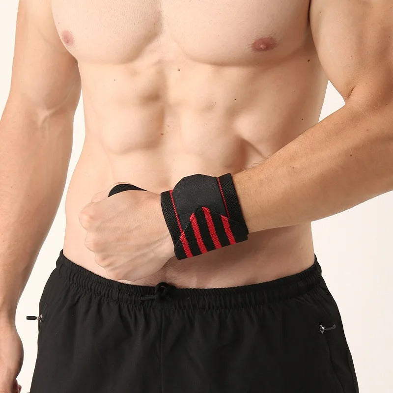 GymBros Wrist Support Brace - Adjustable strength wrist wraps for weightlifting and gym training