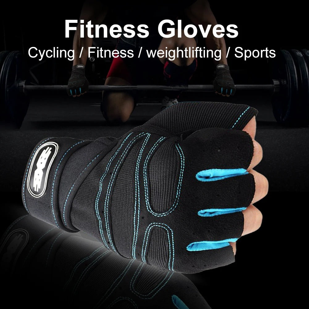 GymBros Heavyweight Training Gloves for men and women, non-slip half-finger weightlifting gloves with wrist support