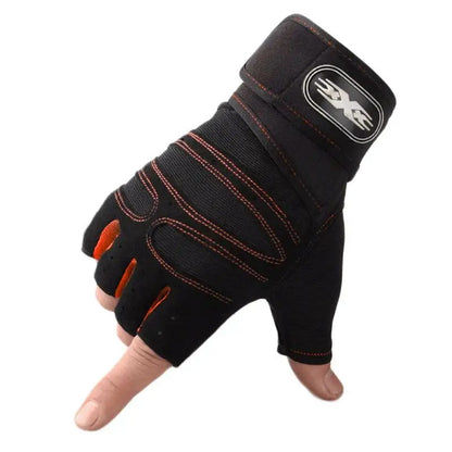 GymBros Heavyweight Training Gloves for men and women, non-slip half-finger weightlifting gloves with wrist support